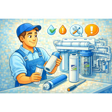 Замена картриджей обратного осмоса